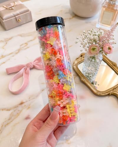 100pcs Cute Mini Colorful Bunny Hair Clips - Strong Grip Claw Clips Hair Claw Clips Colorful Hair Accessories for Fine Hair Types Suitable for Birthday, Christmas, Party Gifts BLC397-02