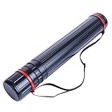 huyear Poster Tube,Documents Storage Tube Black Telescoping Drafting Tube Blueprint Document Holder...