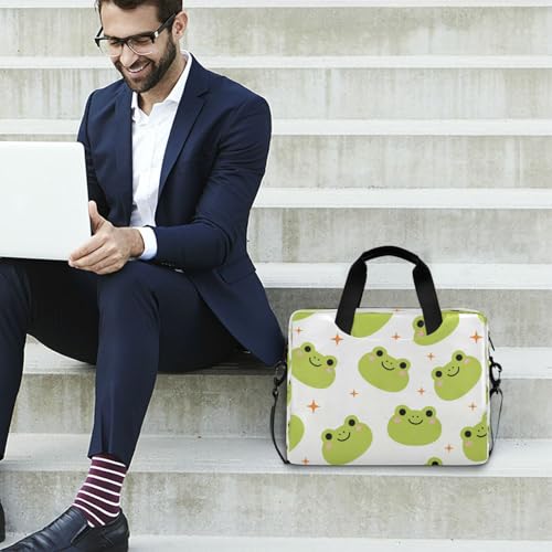 Bolso para laptop con diseño de rana divertido para trabajo miniatura 3