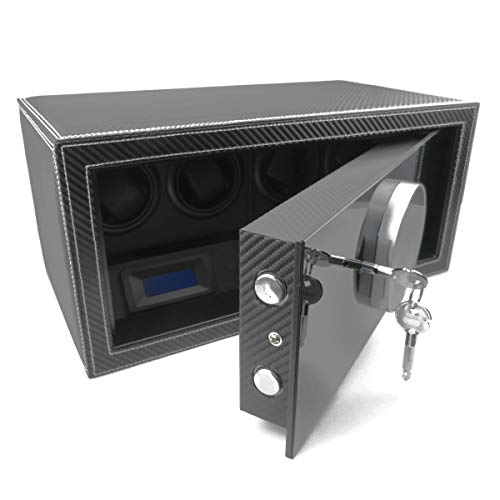 Safewinder SmoothX 4 Carbon abschließbare Beweger-Box für 4 Uhren