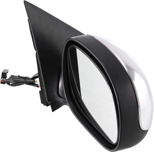 Kool Vue Power Mirror Compatible With Ford F-Series 97-04 Right And Left Side Manual Folding Non-Heated Regular/Supercab Only Chrome #TOP3