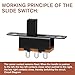 50PCS Slide Switch, Spdt 1p2t 2 Position Mini Micro Toggle Switch, Micro Switches on Off, (Ss12f15) 5mm 3 Pin Vertical Panel Mount for PCB Electronic Projects