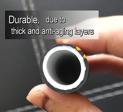 Atlantic Heavy Duty Garden Hose 75 ft x 5/8 Inch Black Color Durable Water Hose (75 Feet)