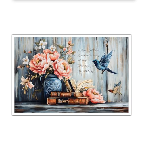 Affiches en toile fleurs pivoines pour masquer un mur vide sans effort