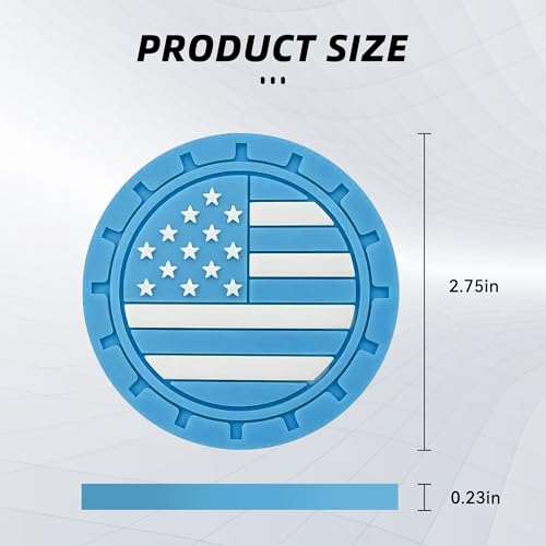 4PCS Posavasos de portavasos para carro con bandera americana miniatura 2