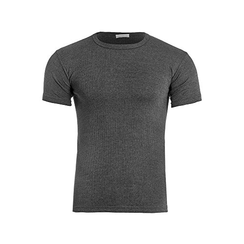 Camisetas térmicas para hombre con forro cepillado Brody&Co® de manga corta para invierno, gris, L Cover