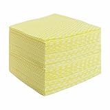 JEBBLAS Reusable Cleaning Cloths Handi Wipes Reusable Cloths Dry Cleaning Cloths Dish Towel Dish Cloths Handy Cleaning Wipes,Pack of 100, Yellow