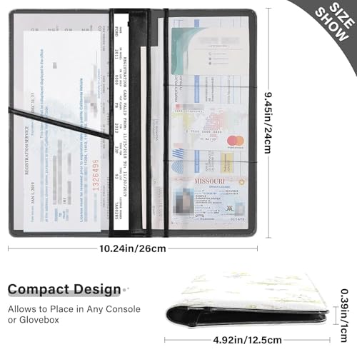 Organizador para auto Slim de cuero miniatura 3