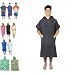 COR Surfing Changing Towel Robe With Hood /One Size Fits All /Great for changing out of your Westuit and keeping warm / for surfing Kayaking Triathlons /Swim Team and Water Polo (Gray)
