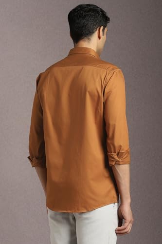 Image of Louis Philippe Mens Cotton Solid Slim Fit Shirt