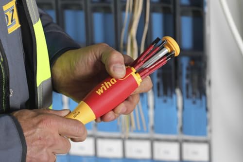 Wiha 28393 7 Piece Insulated Slimline Ultra-Driver Blade Set Slotted thumb #1