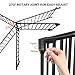 Bonnlo 120 Inches Wide Configurable Baby Gate, Fireplace Safety Fence/Guard, Adjustable 5-Panel Metal Play Yard for Toddler/Pet/Dog, Christmas Tree Fence, Includes 4 Pack of Wall Mounts, Black