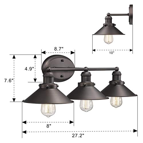 Zeyu 3-Light Bathroom Vanity Lights thumb #5