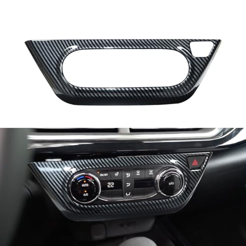 INTGET Center Console Switch Button Cover for 2024 2025 2026 Chevy Trax Accessories Center Console Radio Volume Button Cover for Chevy Trax Car Accessories 2026 (Carbon Fiber, AC Button Panel Cover) by INTGET - Used condition - US$21.88