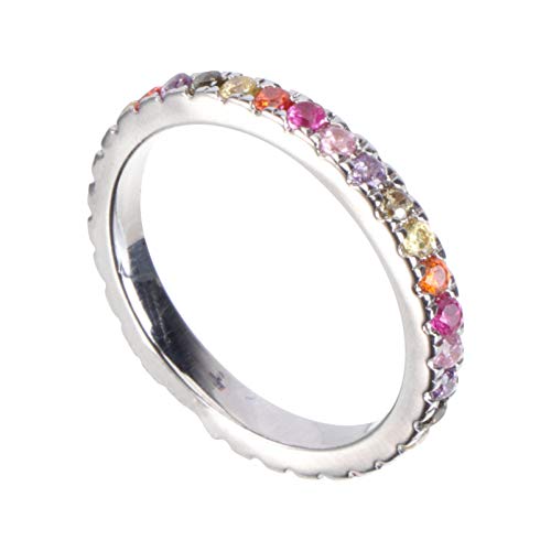 Bague diamant rond confortable et empilable résolvant les problèmes de taille - 5