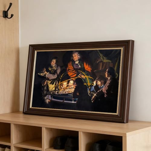Impression sur toile d'un philosophe conférant sur l'Orrery de Joseph Wright