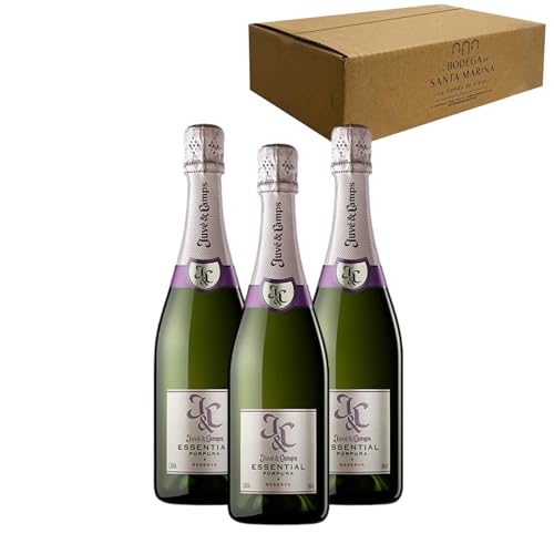 Juvé & Camps Essential Púrpura - Para Disfrutar en Celebraciones y con los Tuyos - Pack 3 Botellas 75cl