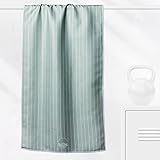 WOODSANDWAVES Sporthandtuch Fitnessstudio mit Reißverschluss Tasche & Magnet - Schnelltrocknend & rutschfest - Mikrofaser Fitness Handtuch Sport Fitnesshandtuch - Gym Handtuch & Zubehör - 90x45 cm