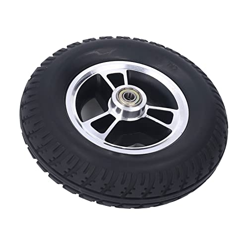 ciciglow Wheelchair Tire PU Alloy Steel Hub 7in Anti Skid Wheel, Suitable for Carts, Easy Installation