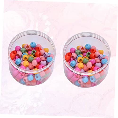 LALAFINA 100 peças/2 caixas de acessórios pequenos para cabelo feminino redondo multicolorido garra
