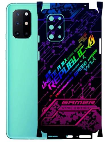 Image of AtOdds - Full Body Back Screen Guard Protector Film - Lamination Wrap Skin Sticker Compatible with ONEPLUS 8T | Scratchproof Matte Finish (Gamer)