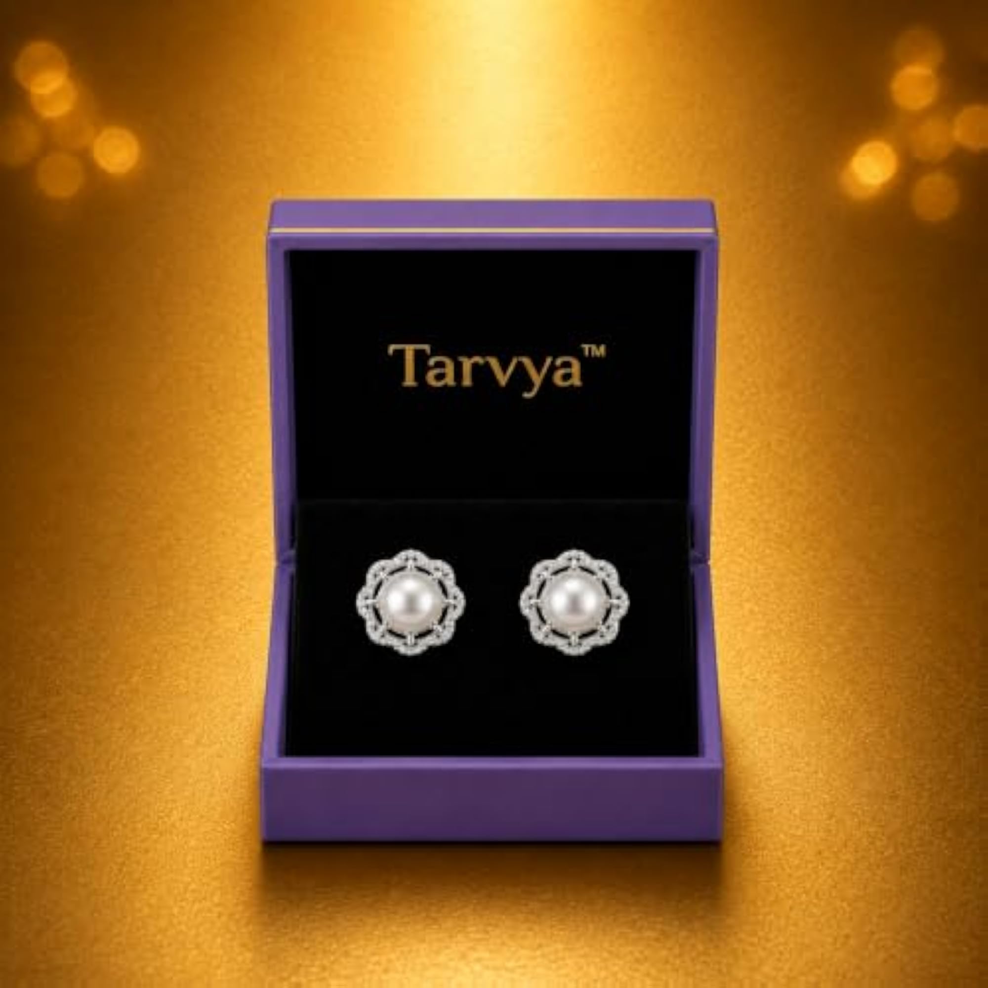 Women's 925 Sterling Silver Dainty Pearl Stud Earrings, Elegant Design