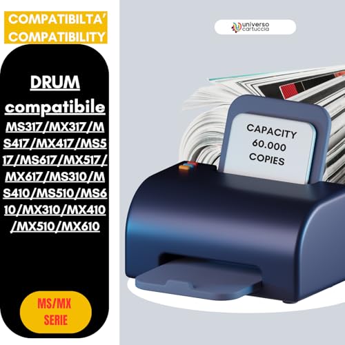 Drum 500Z 50F0Z00 compatible Lexmark pour l'impression de rapports