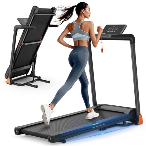 Folding Treadmill 3.5 Horsepower 0.5-8.5MPH 330LBS Capacity LED Display Foldable Walking Pad Treadmill for Home US Plug