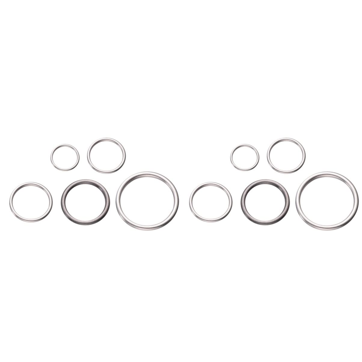 EXCEART Kit Di 2 Set Di Gioielli 5 Misure in Metallo Per La Creazione Di Gioielli Chiusi Per La Casa 50 Pezzi*2