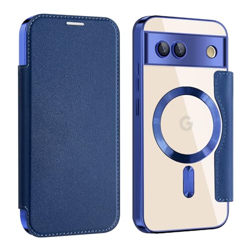 Google Pixel 9 Pro �p�P�[�X �蒠�^ �J�[�h���[ MagSafe�Ή� �J���������Y�ی� ��̌^ �N���A ��? �w�� ���� ������PU���U�[ ���z�^ �y�� �J�[�h���� �S�ʕی� �O�[�O�� �s�N�Z�� 9 Pro �X�}�z�P�[�X(�l�C�r�[�u���[)