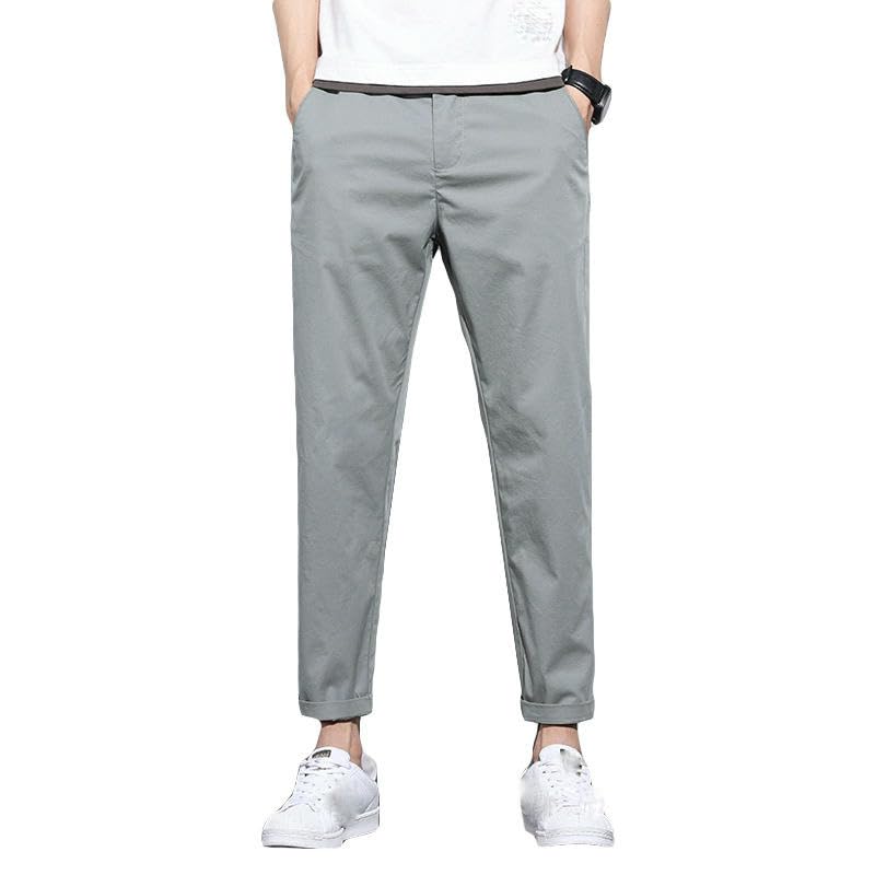 Pantalon court d'été homme soie glacée anti transpiration short ample droit infroissable - 5