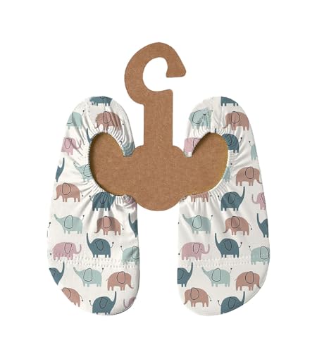 Slipstop Zapatos de playa para niños, antideslizantes, protección solar UPF 50+, Elefante afro, 27/29 EU