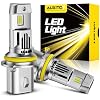 AUXITO 9007/HB5 Bulbs High/Low Beam, 70000LM 6500K Ulitra Bright White, HB5 Halogen Raplacement Fog Lights with Fan, Wireless Plug and Play, Canbus Ready, Pack of 2