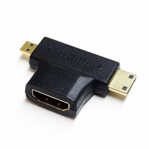 Tera Grand Hdmi 2-In-1 T Adapter - Hdmi Female To Mini Hdmi Male And Micro Hdmi Male Adapter #TOP16