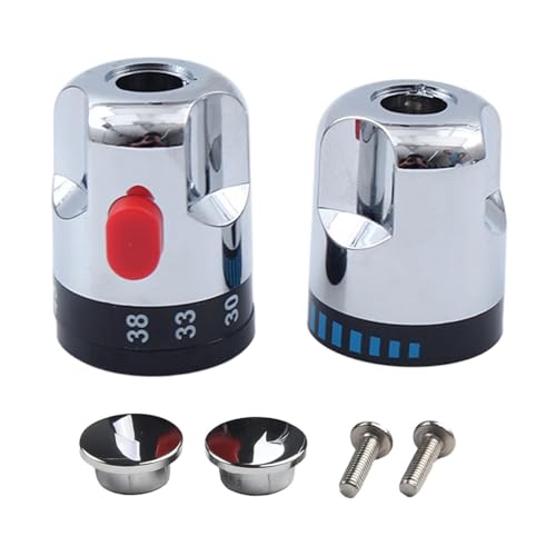 GIONAR Thermostatic Shower Valve Control Knob, Shower Mixer Taps, Pair of Temperature Control Handles for Mixer Taps