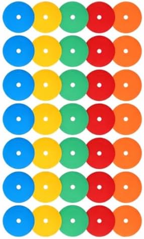 Cryfokt 40 Pcs Flat Disc Cones for Soccer Training, Non Skid PVC Cones — view 6