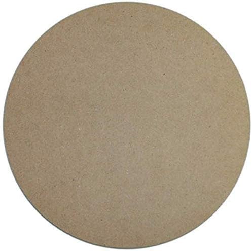 Wood MDF Round Board Sheets, 2mm Thickness, Size 12 inch - Pack of 6