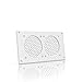 AC Infinity White Ventilation Grille 8", for PC Computer AV Electronic Cabinets, Replacement Grill for AIRPLATE S5, can Mount Two 80mm Fans