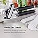 KitchenAid Classic Multifunction Can Opener and Bottle Opener Easy to Use, Razor Sharp Stainless Steel Cutting Wheel, Soft Ergonomic Handles, Black