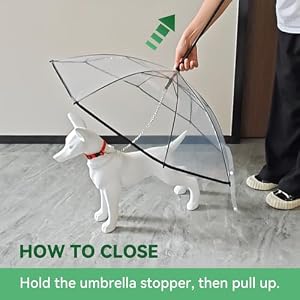 Dog Umbrella for Small Dogs Self-Assembly Pet Umbrella with Chain Leash Doggie Rain Snow Day Walking Umbralla, Easy Assemble, Clear Umbrella Surface Dog Umbrella for Small Dogs Self-Assembly Pet Umbrella with Chain Leash Doggie Rain Snow Day Walking Umbralla, Easy Assemble, Clear Umbrella Surface