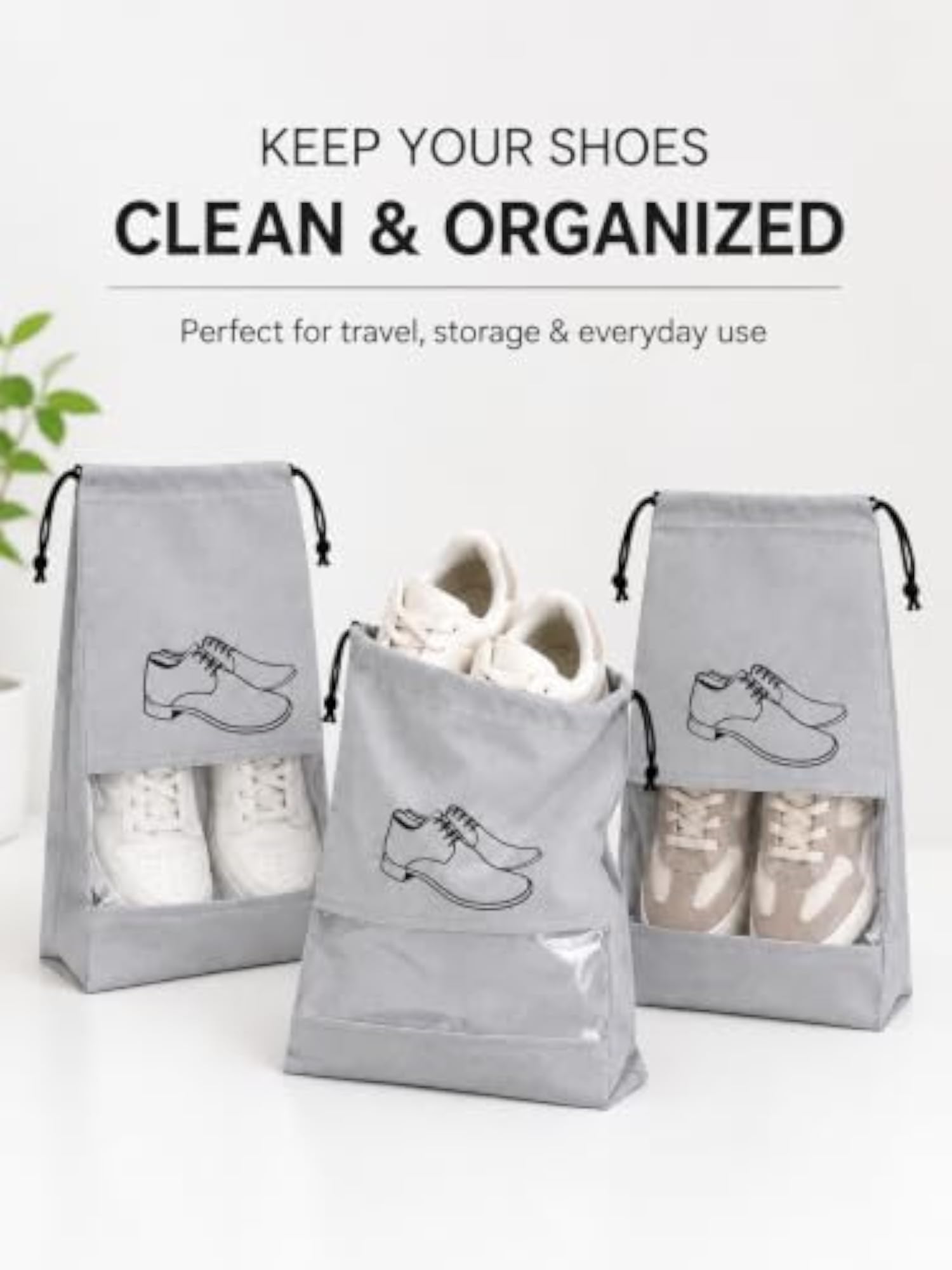Shoe Bags for Storage, 10 Pcs Organizer Bags