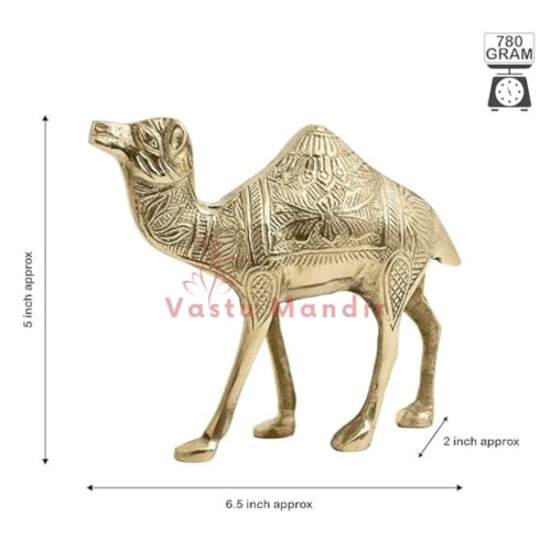 Image of Brass Designer Camel Idol, Vastu Remedy for Business Growth (16 cm, 780 g)
