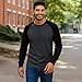 BROOKLYN'S BEST 3 Pack Mens Thermal Shirts - Long Raglan Sleeve Two Color Crew Neck Thermals for Men, Soft Base Layer Cold Weather Undershirts - Assorted Colors (Large)
