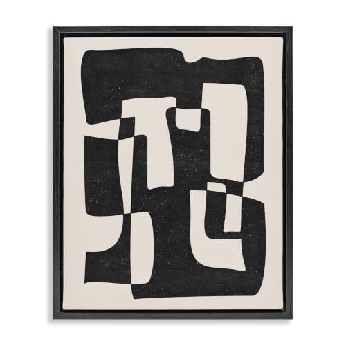 Bold Abstract Geometric Shapes, 25 x 31 Inch Canvas in Floater Frame