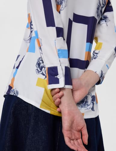 Image of Trendy Queen Women's Printed Straight Mandarin Neck Shirt for Women's | Tops for Woman Shirts | Shirt for Women Stylish Western (SD778 S)