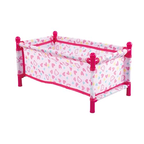 Cuna para muñecas infantiles, cuna para muñecas infantiles, muebles para muñecas | portaasientos para coche de muñecas, muñeca realista, pretender juguetes, cochecitos, casa de muñecas, cama para