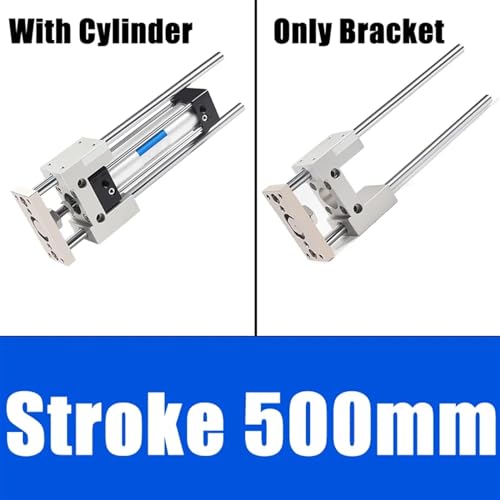 Vérin pneumatique SC32mm anti-déviation avec support guidage 3 axes 500mm - 2