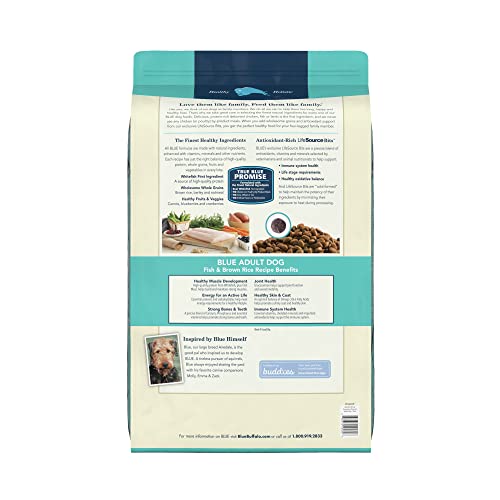 Blue Buffalo Life Protection Formula Natural Adult Dry Dog Food, Fish And Brown Rice 30-Lb #TOP2