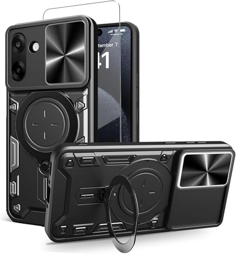 ZMONE for OnePlus Nord CE5 5G Case Cover with Screen Protector, Built Slide Camera Protection Cover,Military Heavy Duty Protective Phone Case - Black
