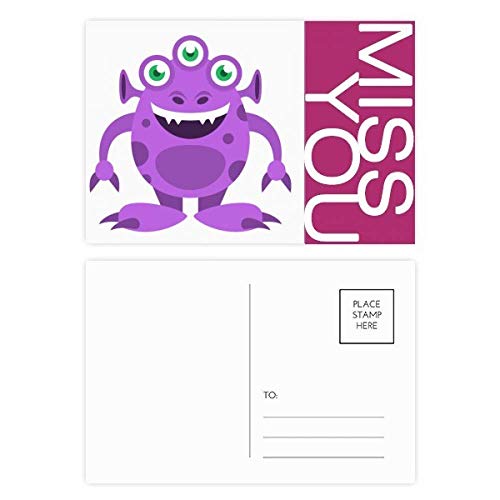Cartes postales alien violet DIYthinker pour remerciements et collection de 20 pièces